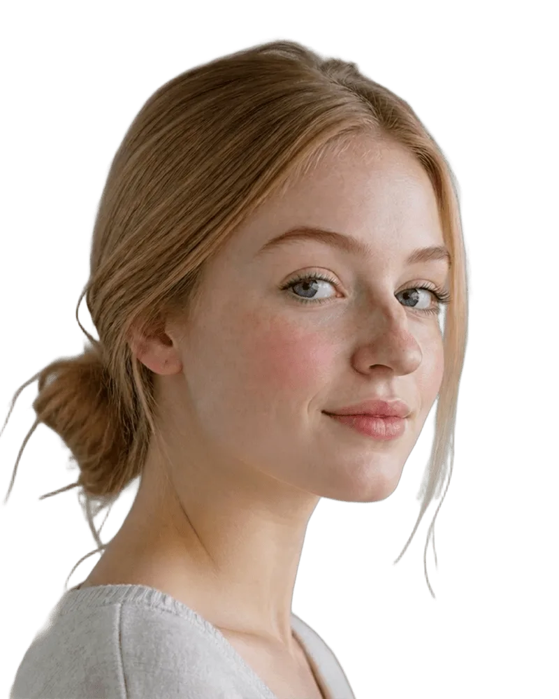 Original nose before the Pixie nose style simulation
